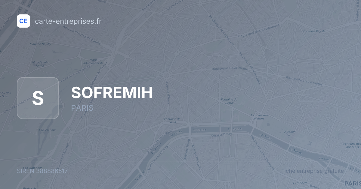 SOFREMIH — 388886517 — fiche entreprise