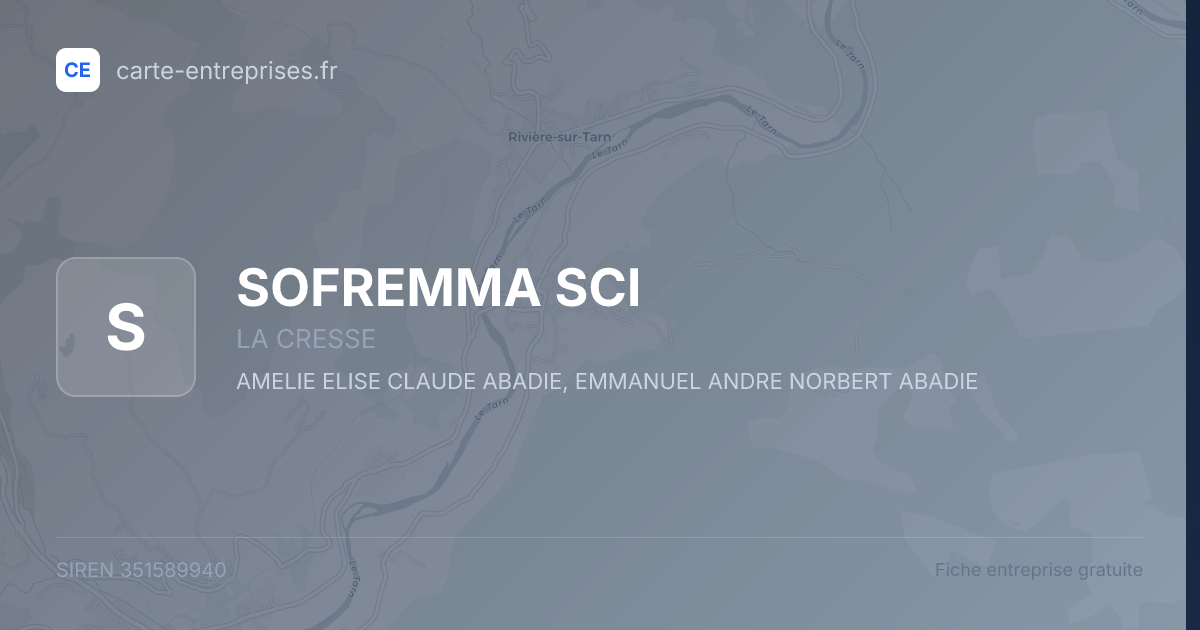 SOFREMMA SCI — 351589940 — fiche entreprise