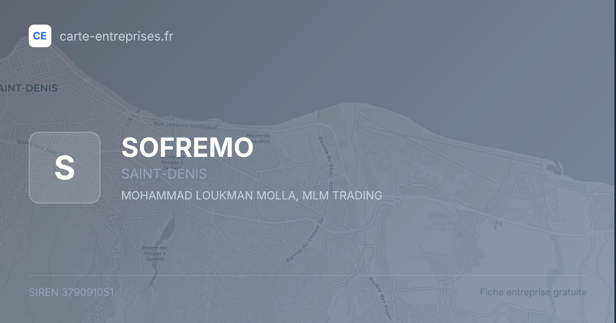 SOFREMO — 379091051 — fiche entreprise