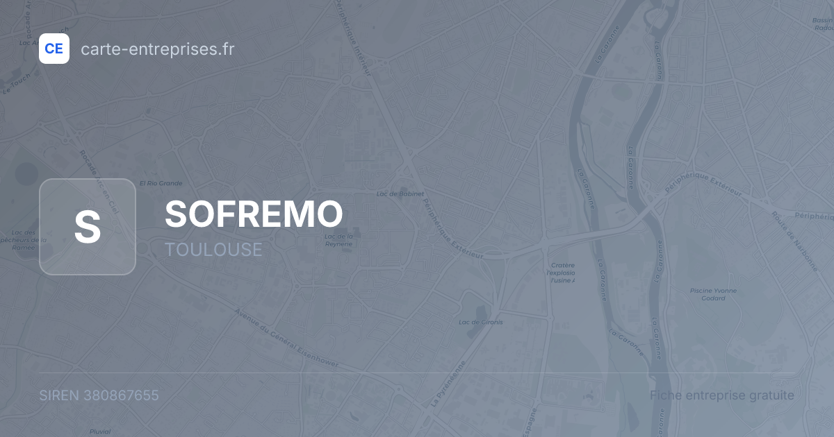 SOFREMO — 380867655 — fiche entreprise