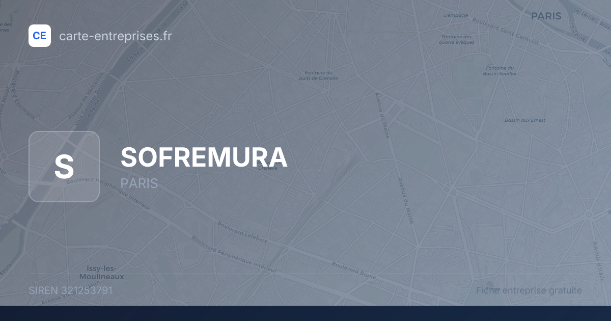 SOFREMURA — 321253791 — fiche entreprise