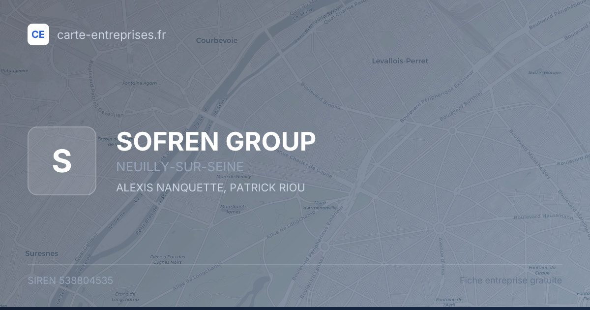 SOFREN GROUP — 538804535 — fiche entreprise