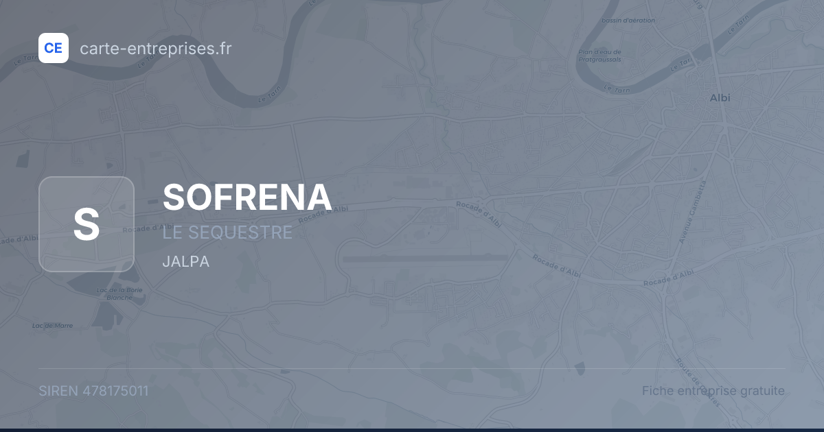 SOFRENA — 478175011 — fiche entreprise