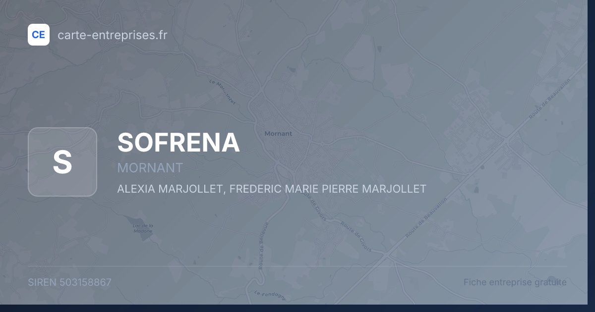 SOFRENA — 503158867 — fiche entreprise