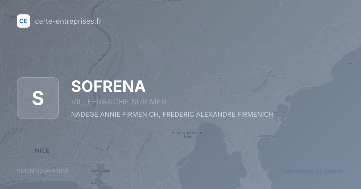 SOFRENA — 529644601 — fiche entreprise