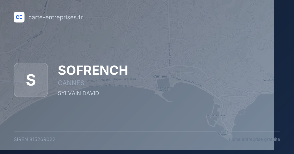 SOFRENCH — 815269022 — fiche entreprise