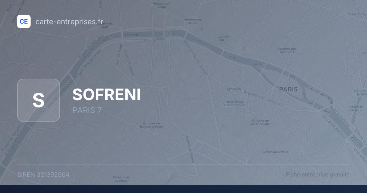 SOFRENI — 321392904 — fiche entreprise
