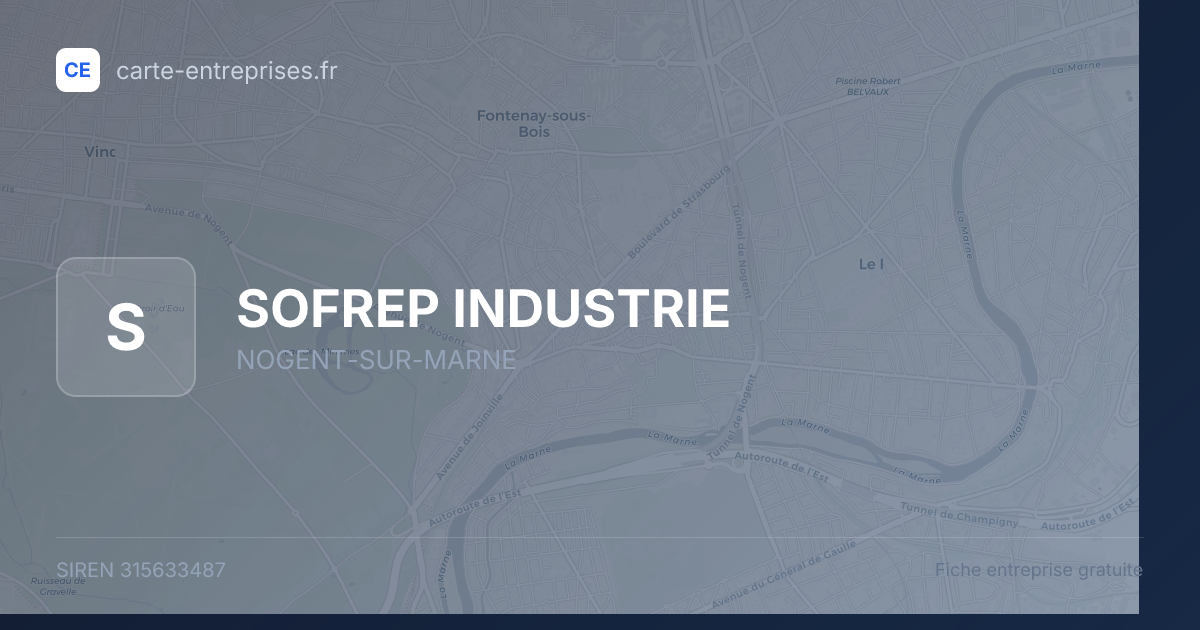 SOFREP INDUSTRIE — 315633487 — fiche entreprise