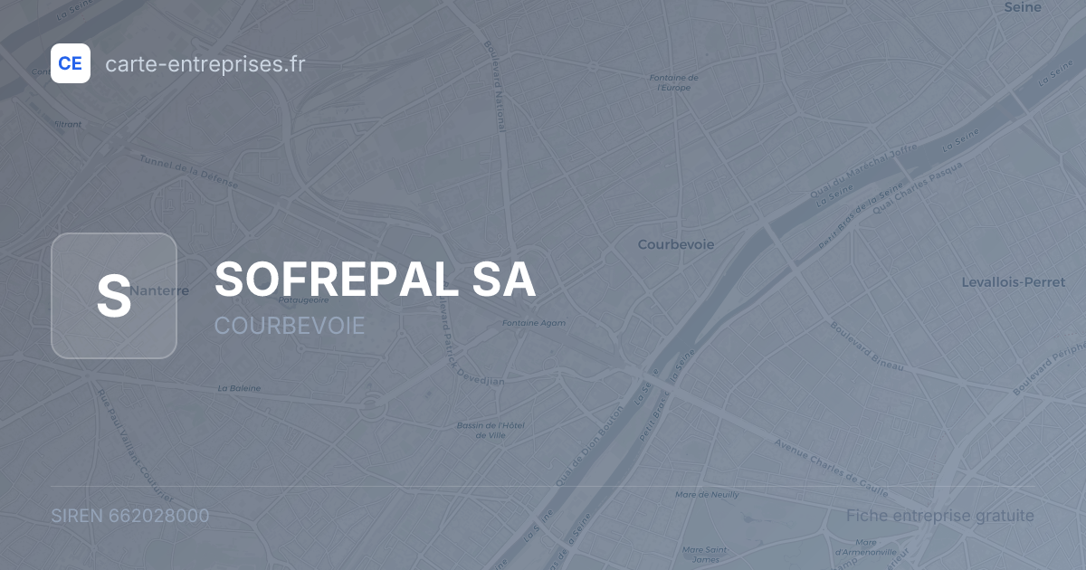 SOFREPAL SA — 662028000 — fiche entreprise