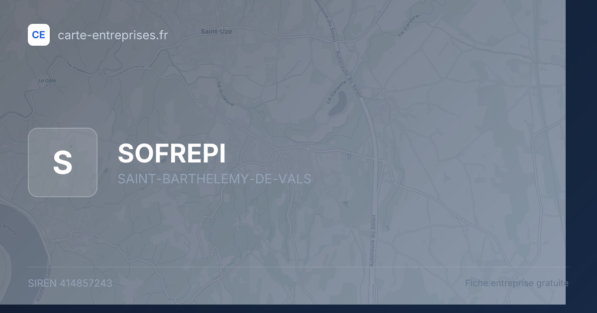 SOFREPI — 414857243 — fiche entreprise
