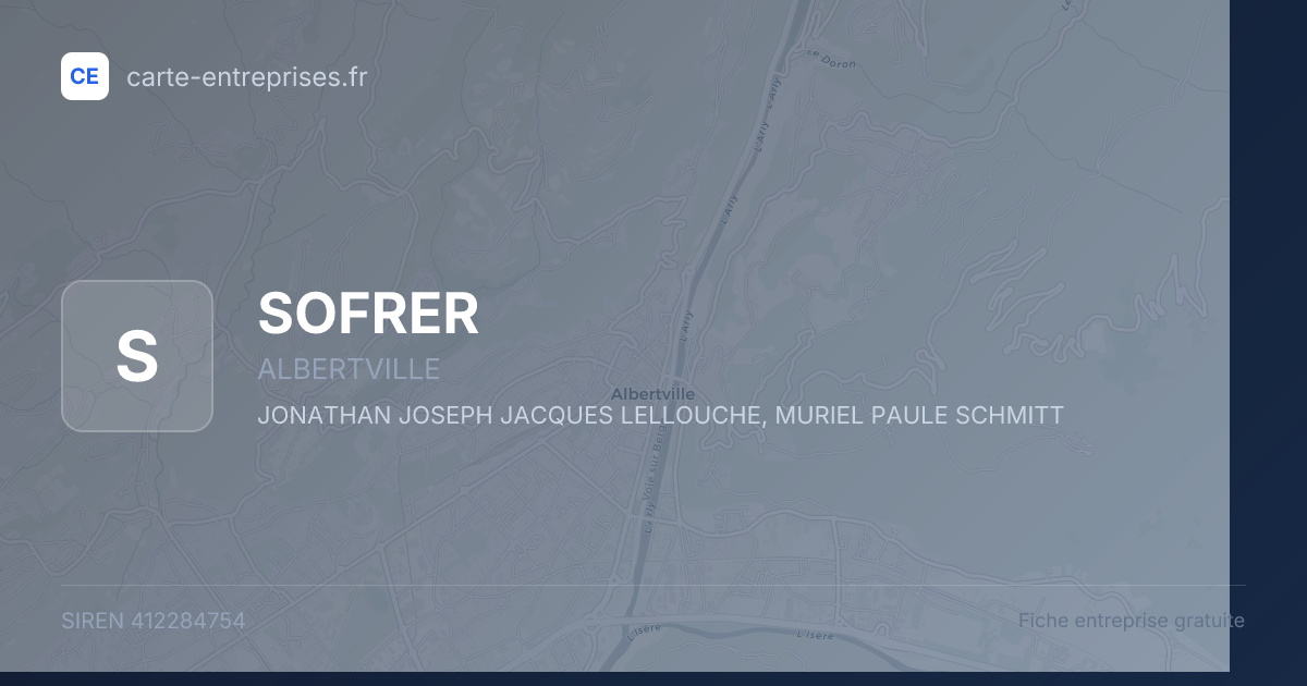 SOFRER — 412284754 — fiche entreprise