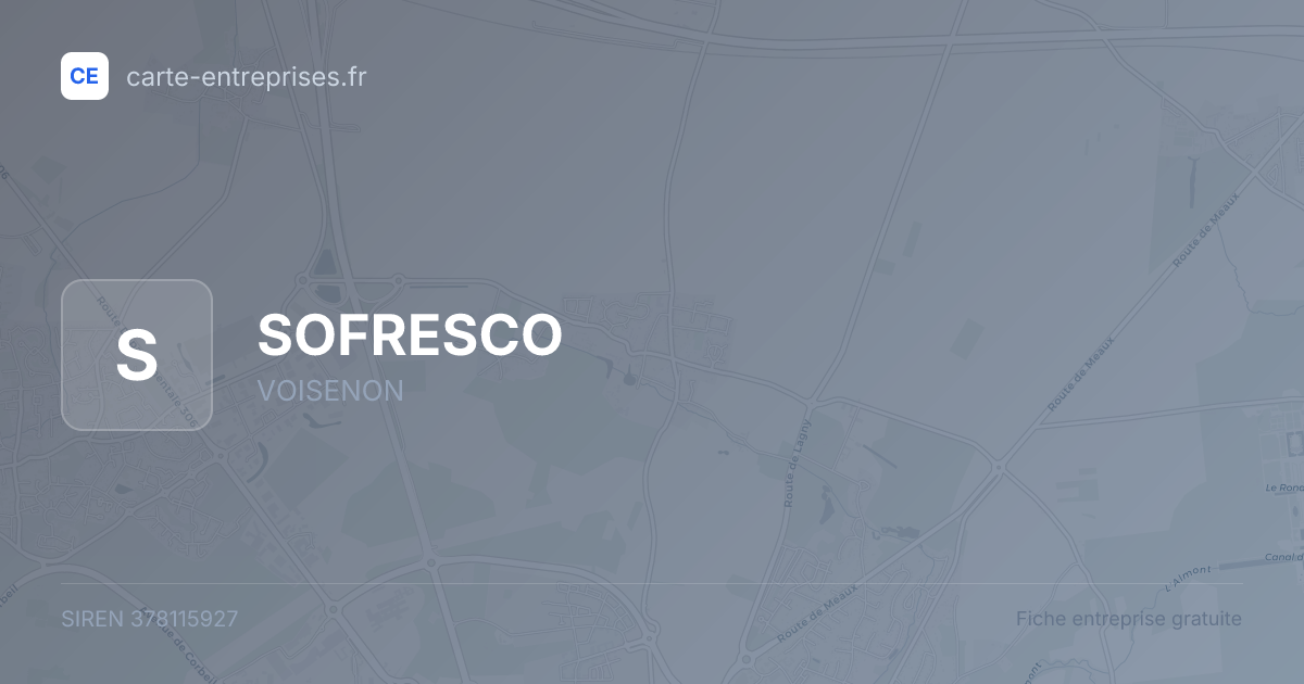 SOFRESCO — 378115927 — fiche entreprise