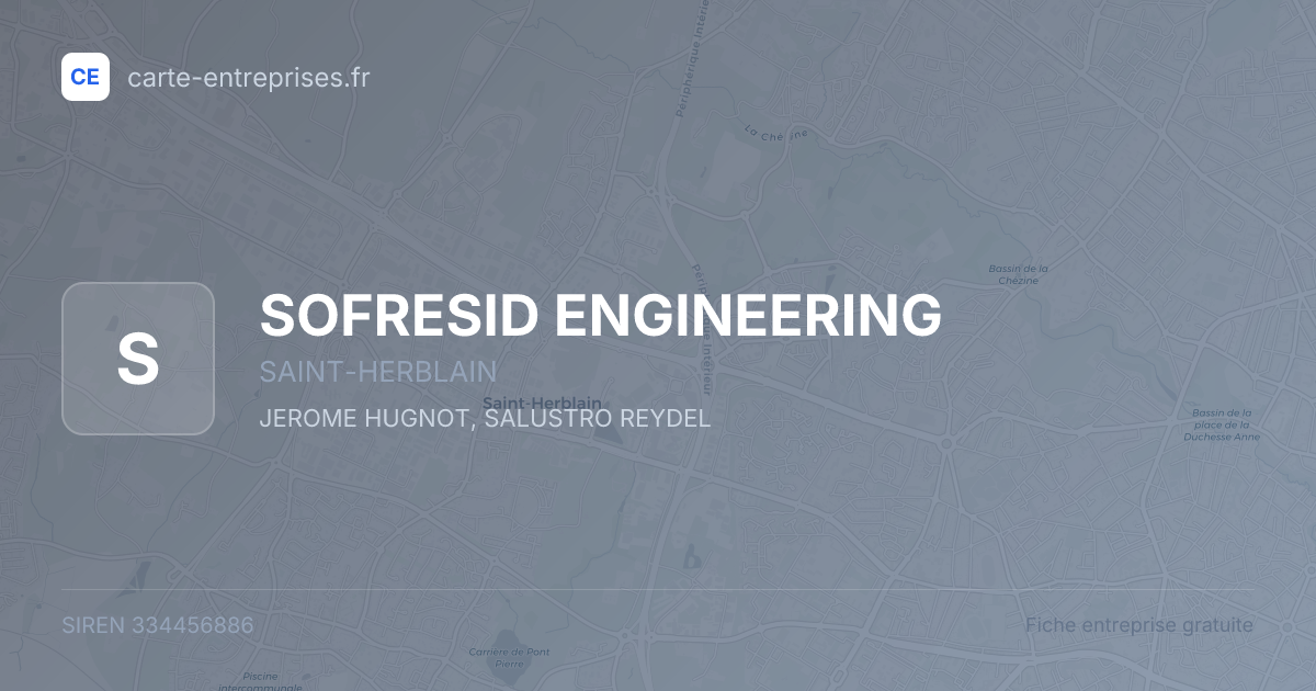 SOFRESID ENGINEERING — 334456886 — fiche entreprise