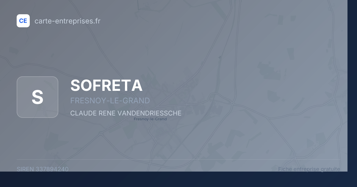 SOFRETA — 337894240 — fiche entreprise
