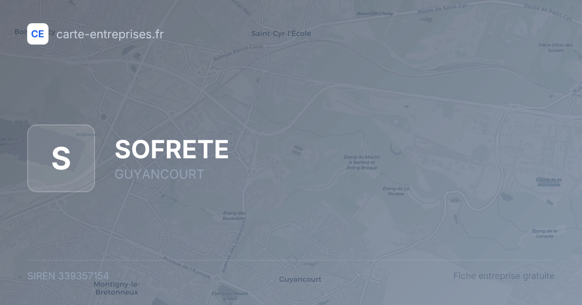 SOFRETE — 339357154 — fiche entreprise