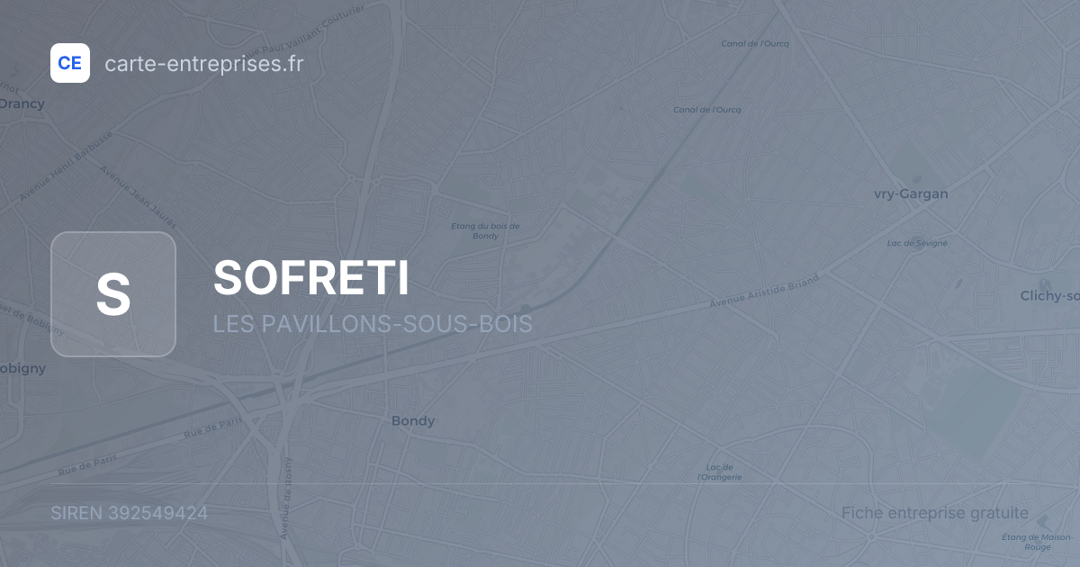 SOFRETI — 392549424 — fiche entreprise