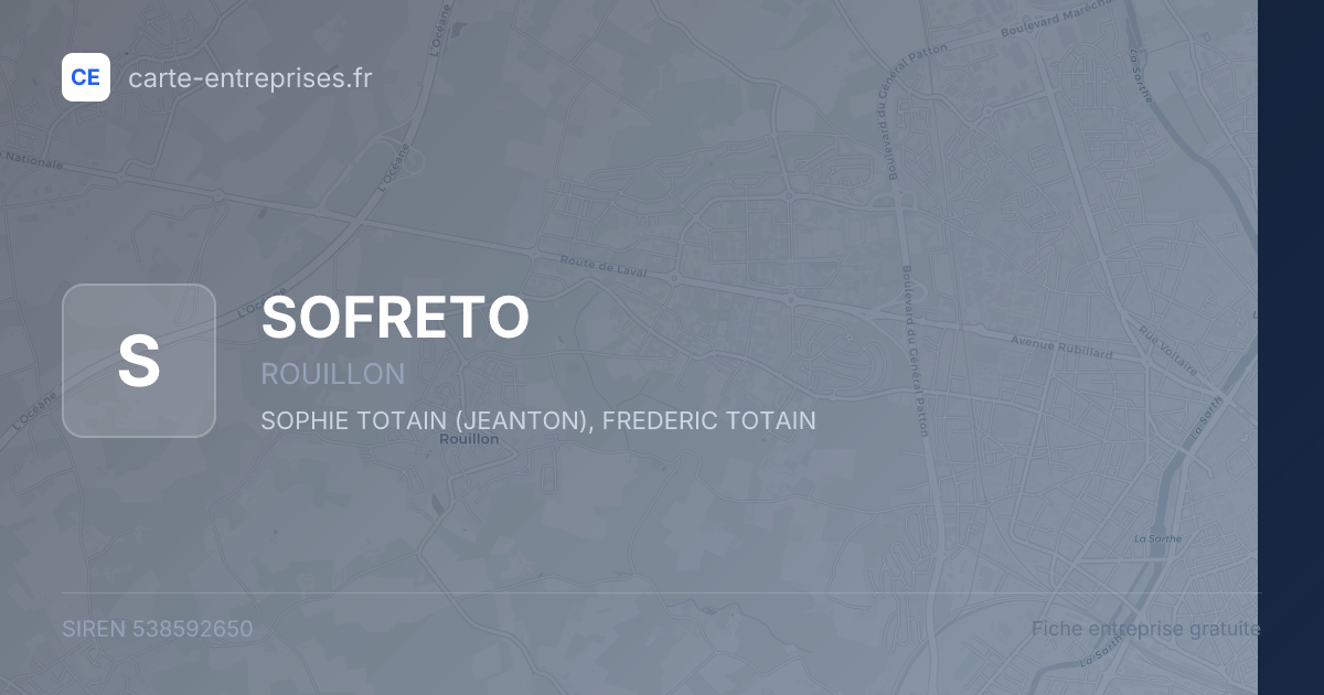 SOFRETO — 538592650 — fiche entreprise