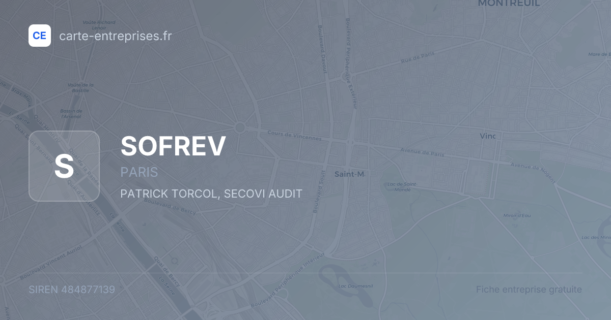SOFREV — 484877139 — fiche entreprise