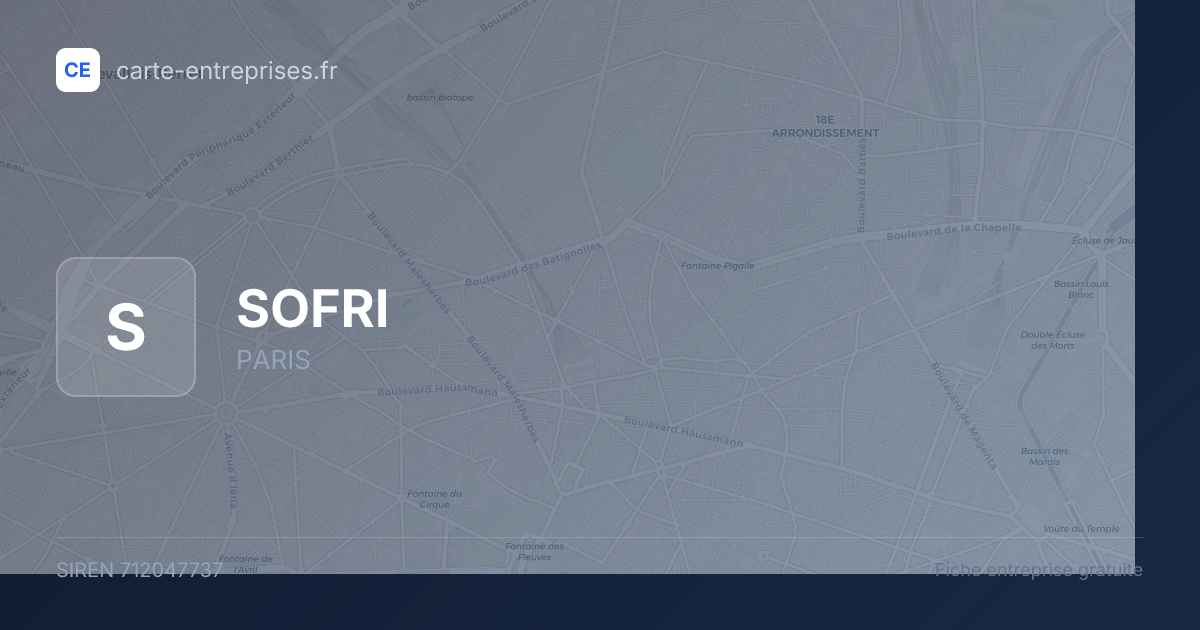 SOFRI — 712047737 — fiche entreprise