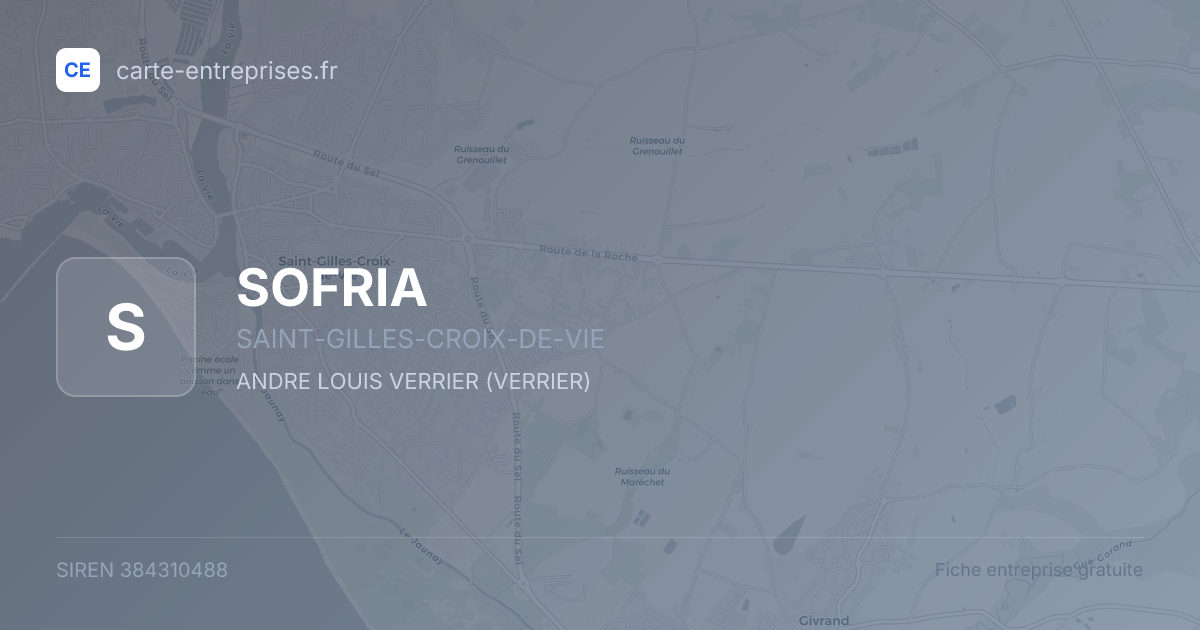 SOFRIA — 384310488 — fiche entreprise