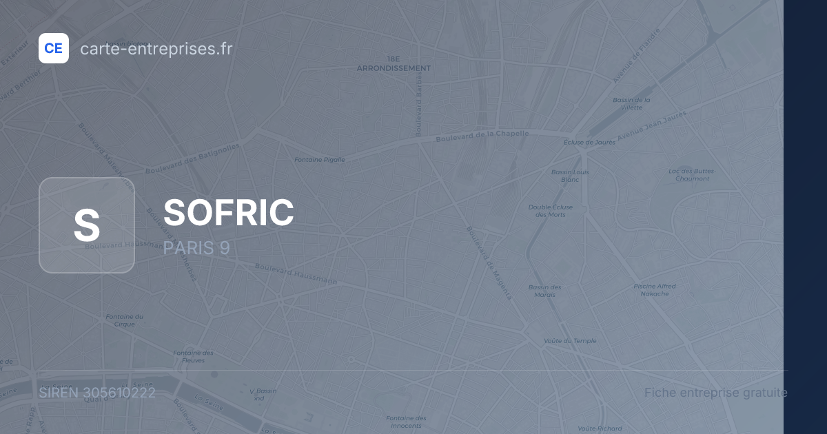 SOFRIC — 305610222 — fiche entreprise