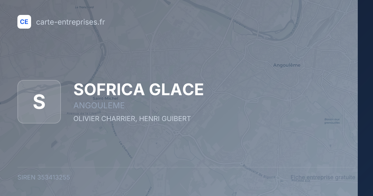 SOFRICA GLACE — 353413255 — fiche entreprise