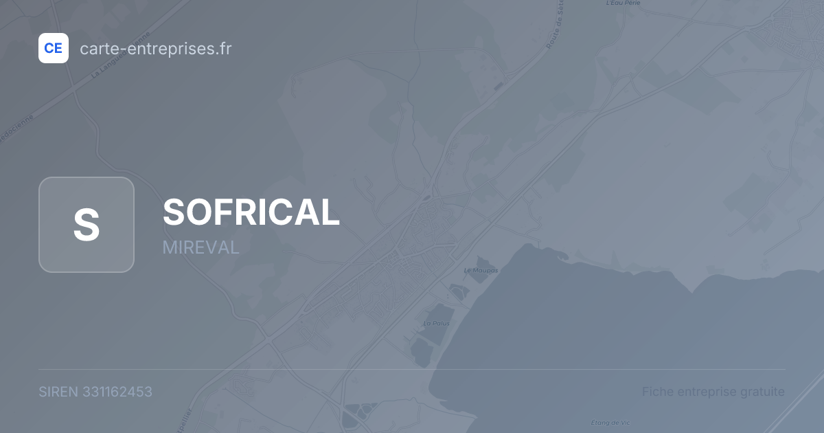 SOFRICAL — 331162453 — fiche entreprise