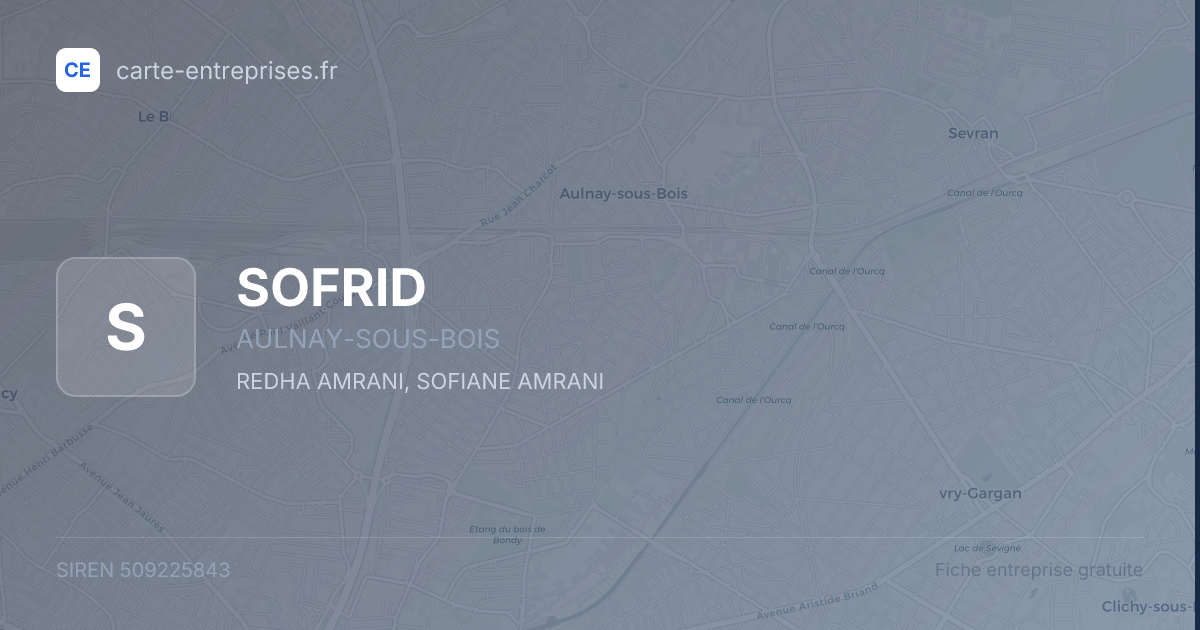 SOFRID — 509225843 — fiche entreprise