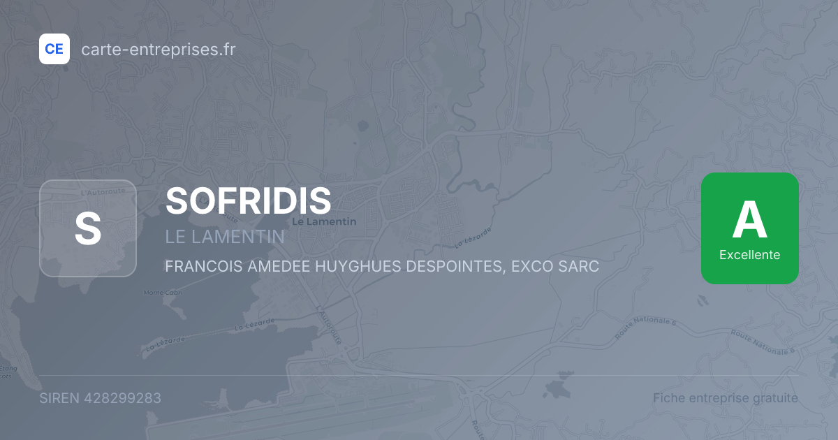 SOFRIDIS — 428299283 — fiche entreprise