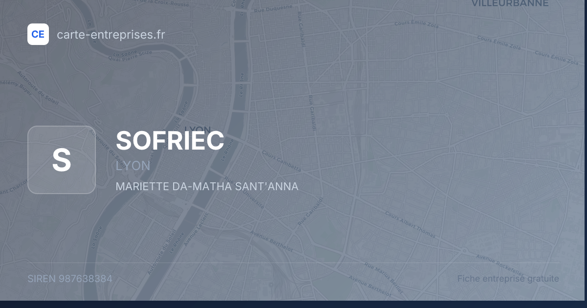 SOFRIEC — 987638384 — fiche entreprise