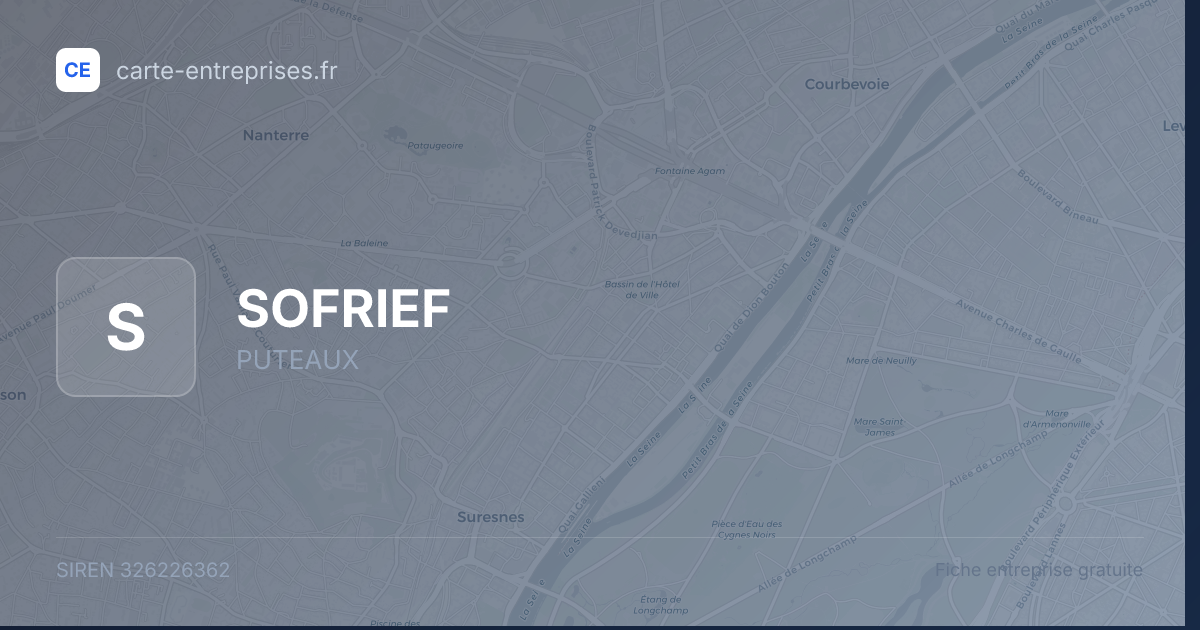 SOFRIEF — 326226362 — fiche entreprise