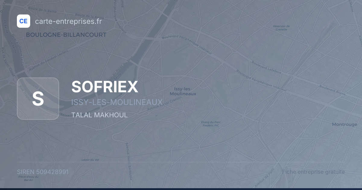 SOFRIEX — 509428991 — fiche entreprise