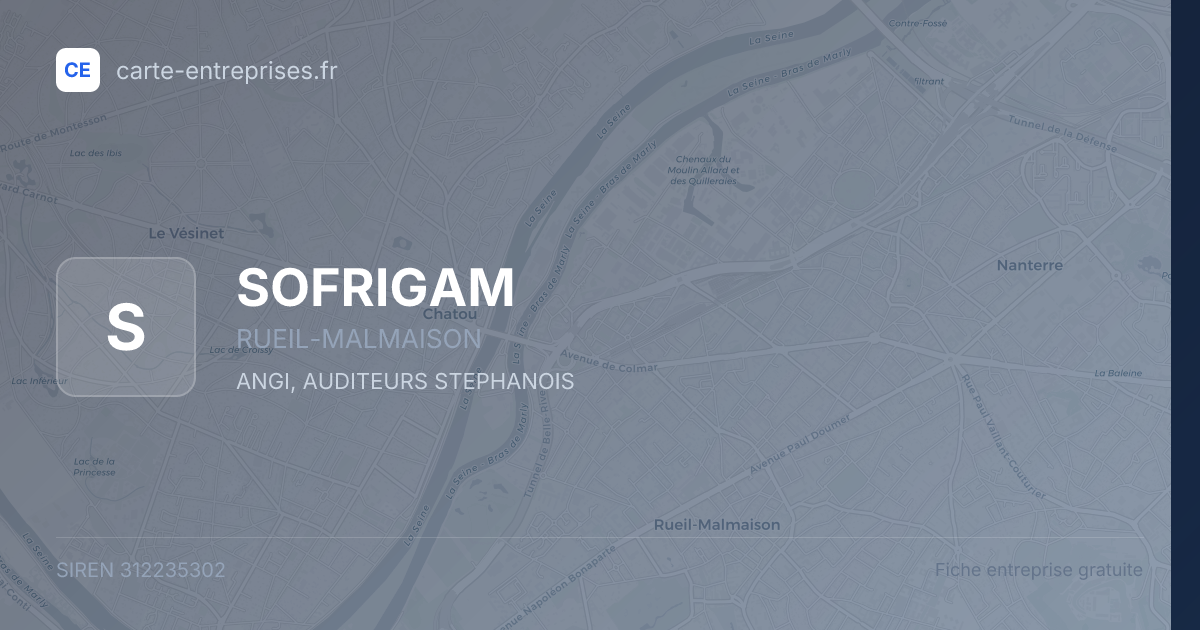 SOFRIGAM — 312235302 — fiche entreprise