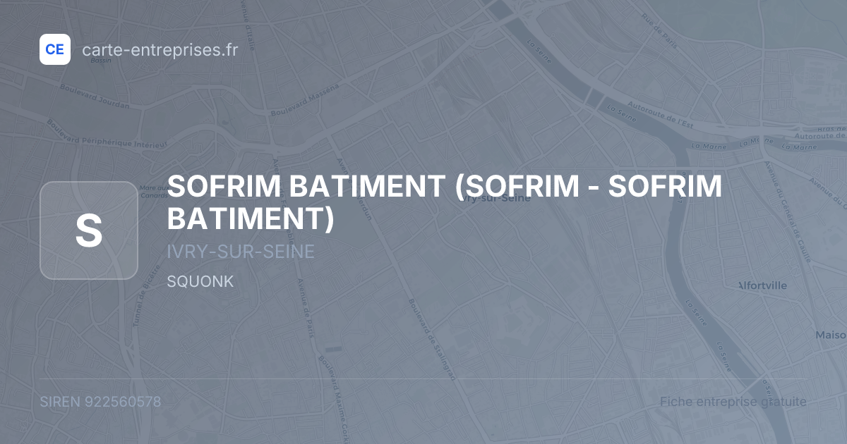 SOFRIM BATIMENT (SOFRIM - SOFRIM BATIMENT) — 922560578 — fiche entreprise