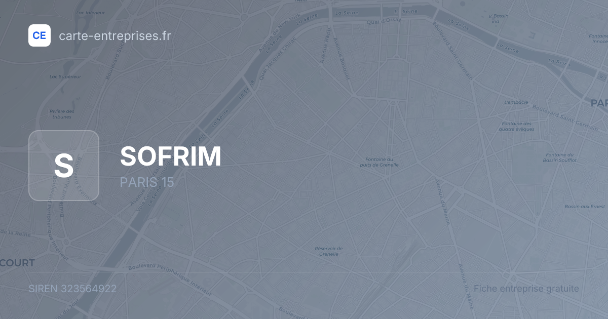SOFRIM — 323564922 — fiche entreprise