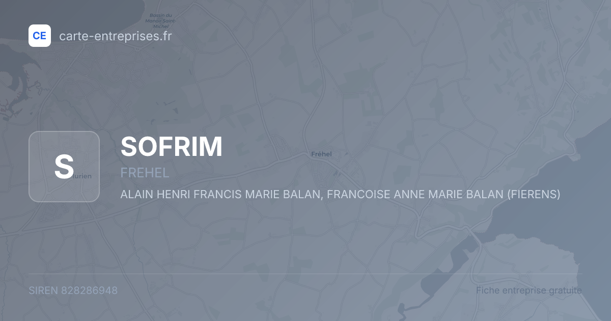SOFRIM — 828286948 — fiche entreprise