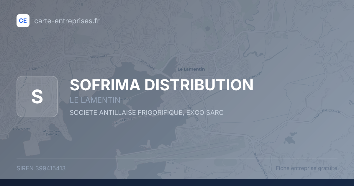 SOFRIMA DISTRIBUTION — 399415413 — fiche entreprise