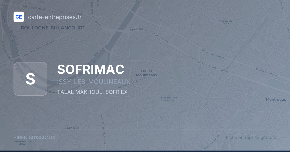 SOFRIMAC — 801836404 — fiche entreprise