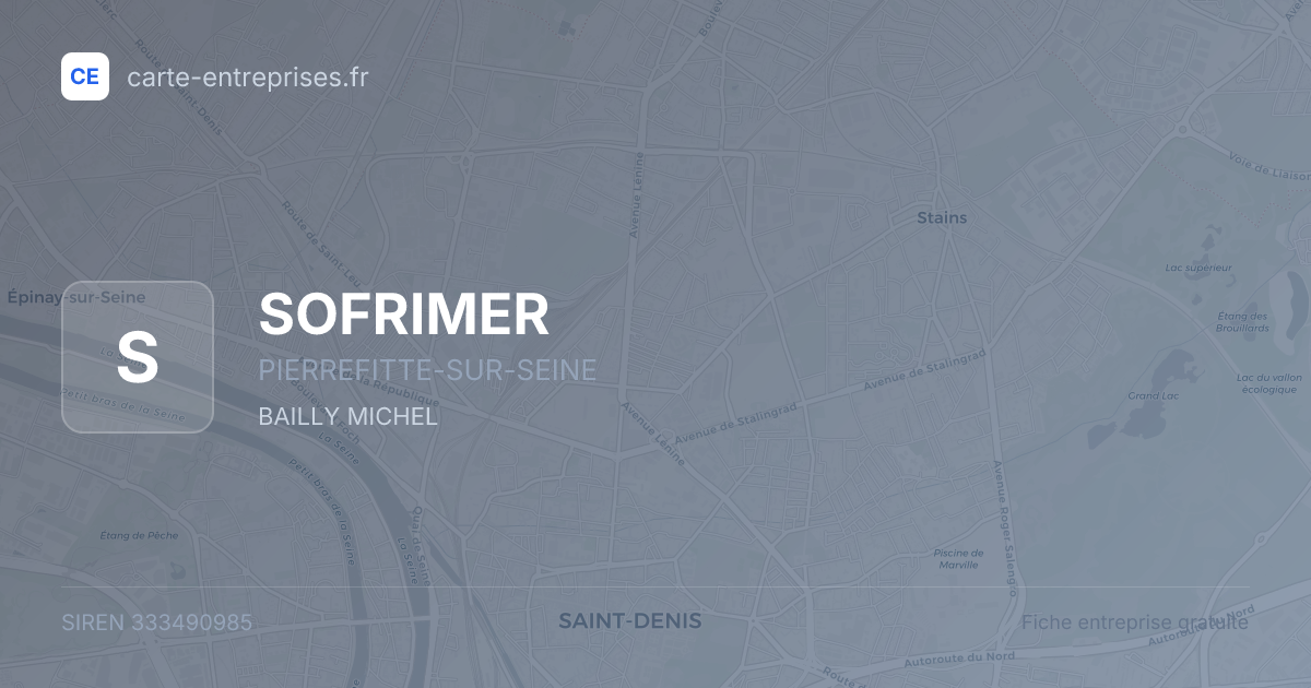 SOFRIMER — 333490985 — fiche entreprise