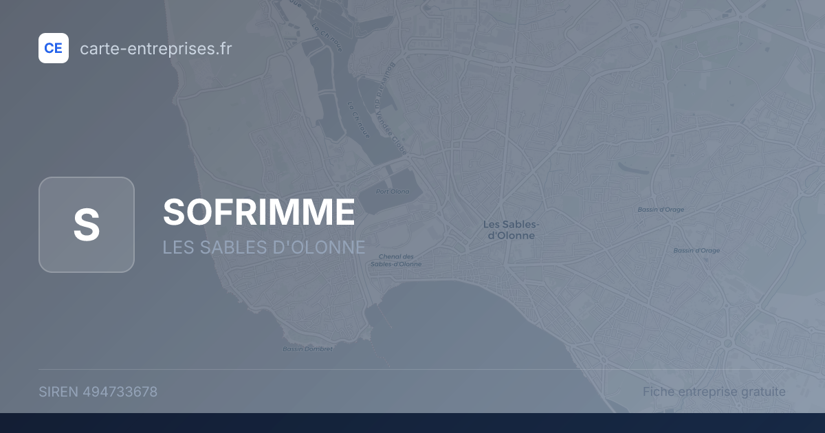 SOFRIMME — 494733678 — fiche entreprise