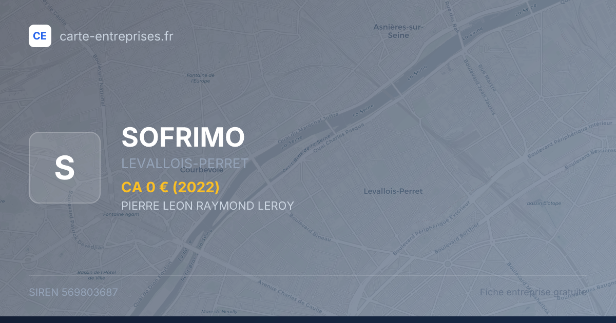 SOFRIMO — 569803687 — fiche entreprise