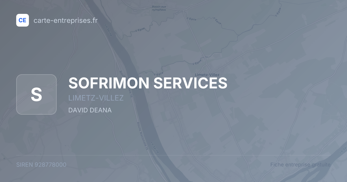 SOFRIMON SERVICES — 928778000 — fiche entreprise