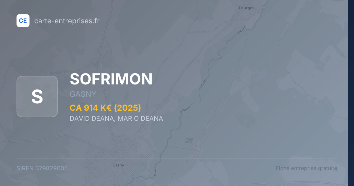 SOFRIMON — 379829005 — fiche entreprise