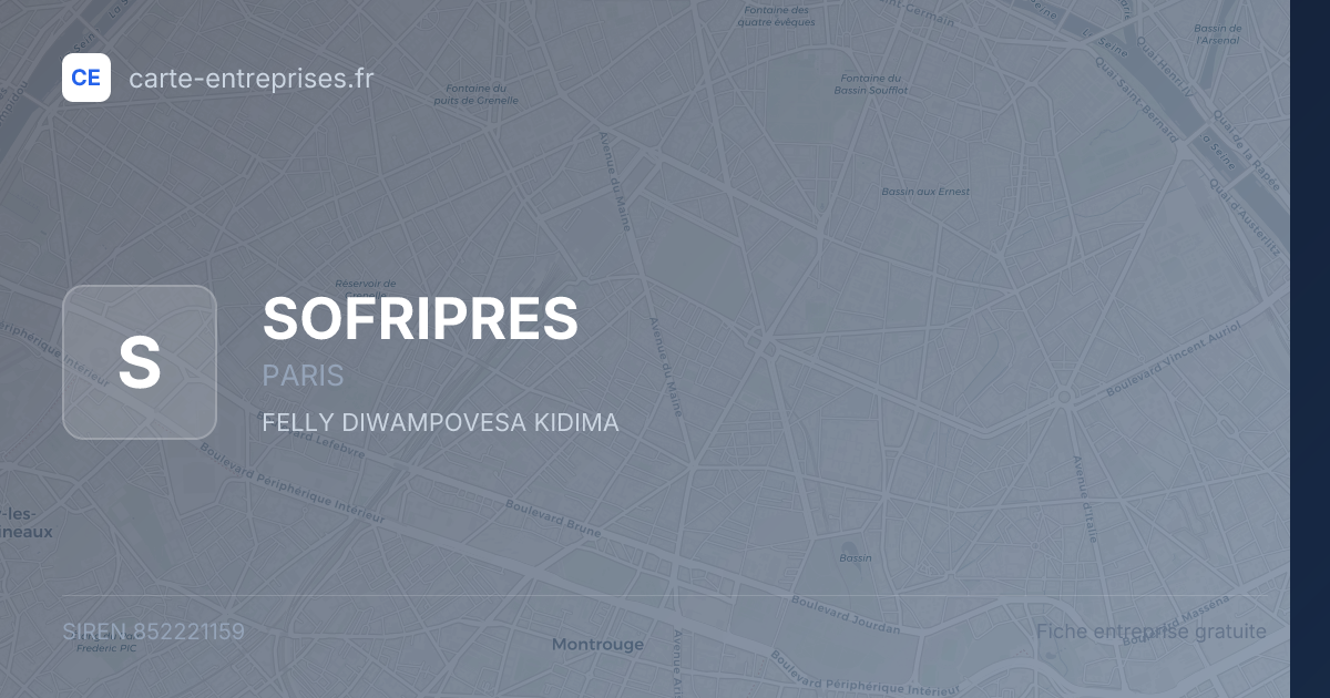SOFRIPRES — 852221159 — fiche entreprise