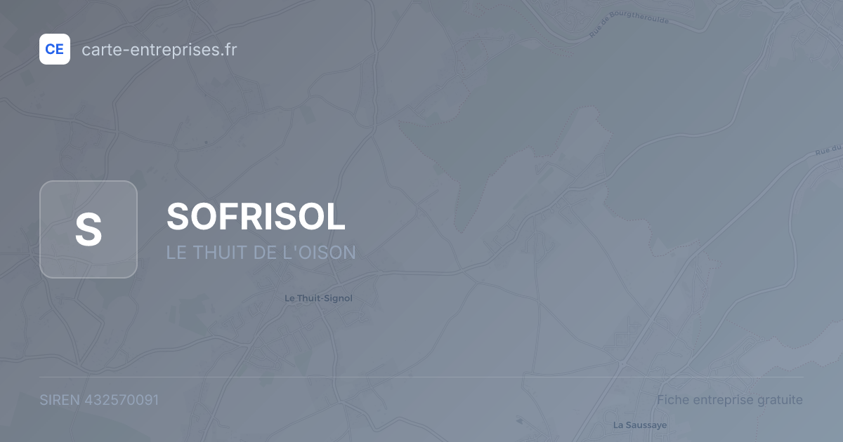 SOFRISOL — 432570091 — fiche entreprise