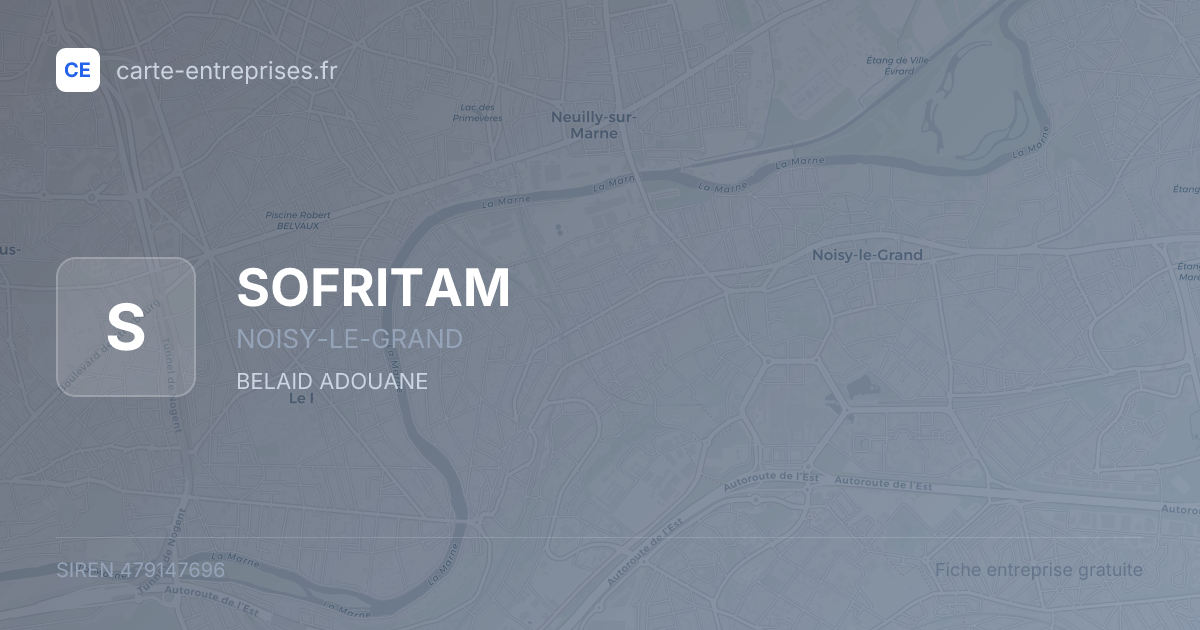 SOFRITAM — 479147696 — fiche entreprise