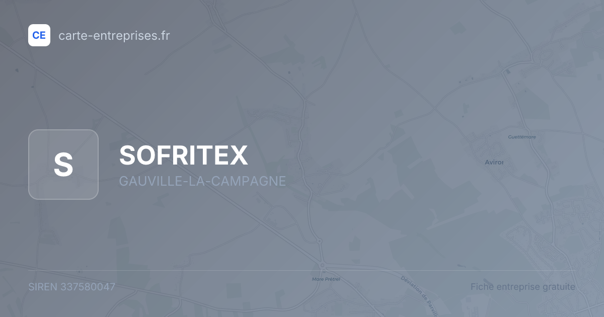 SOFRITEX — 337580047 — fiche entreprise