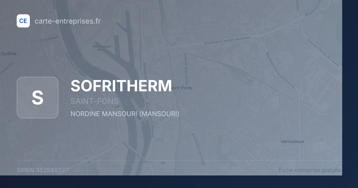 SOFRITHERM — 352948327 — fiche entreprise
