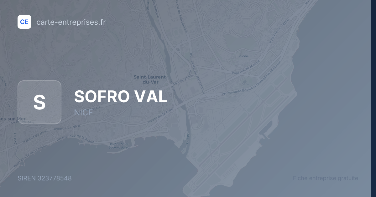SOFRO VAL — 323778548 — fiche entreprise
