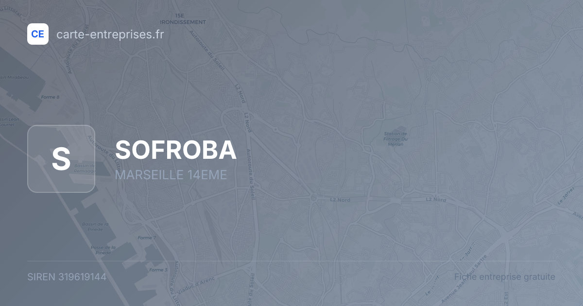 SOFROBA — 319619144 — fiche entreprise